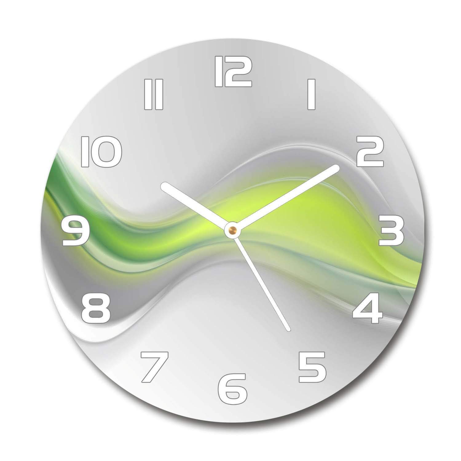 Horloge en verre rond 30cm Tulup silencieuse pour supprimer le tic-tac