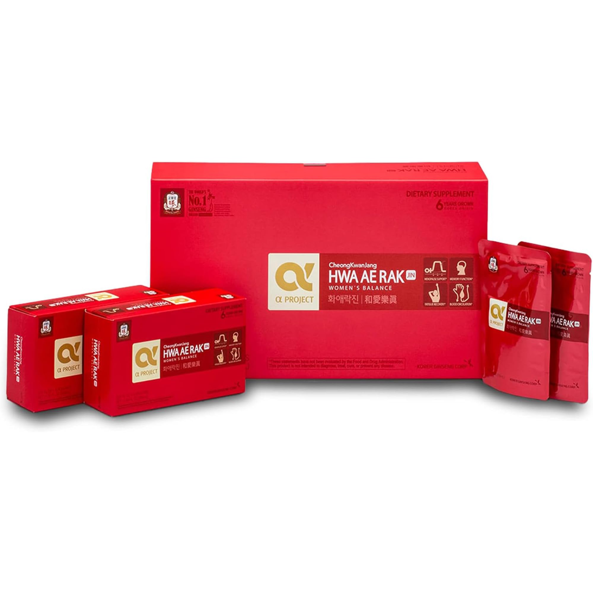 JUNG Kwan Jang Korean Red Ginseng Womens Balance Premium HWA AE RAK JIN Natural Menopause Supplements for Women