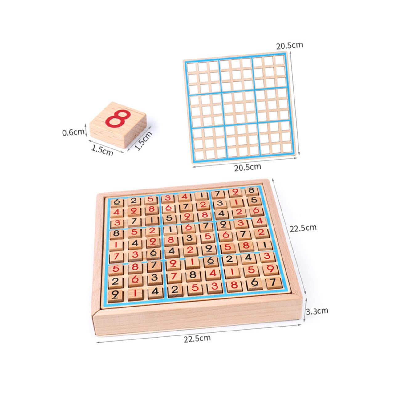 Genérico 1 Juego Sudoku De Madera Juegos Juguetes Educativos Juguete De Sudoku De Matemáticas De para De Educación Temprana Aritmético