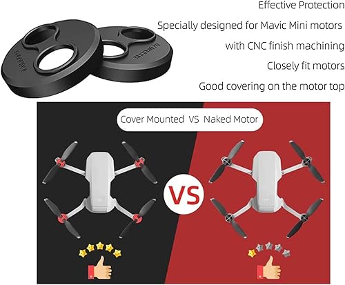 Miniatura 2 de Mavic Mini 3 4 Pro - Tapa de aluminio para motor DJI Mini 4 ProMini 3 ProMini 3 Drone Accesorio  A prueba de polvo, impermeable, resistente a los