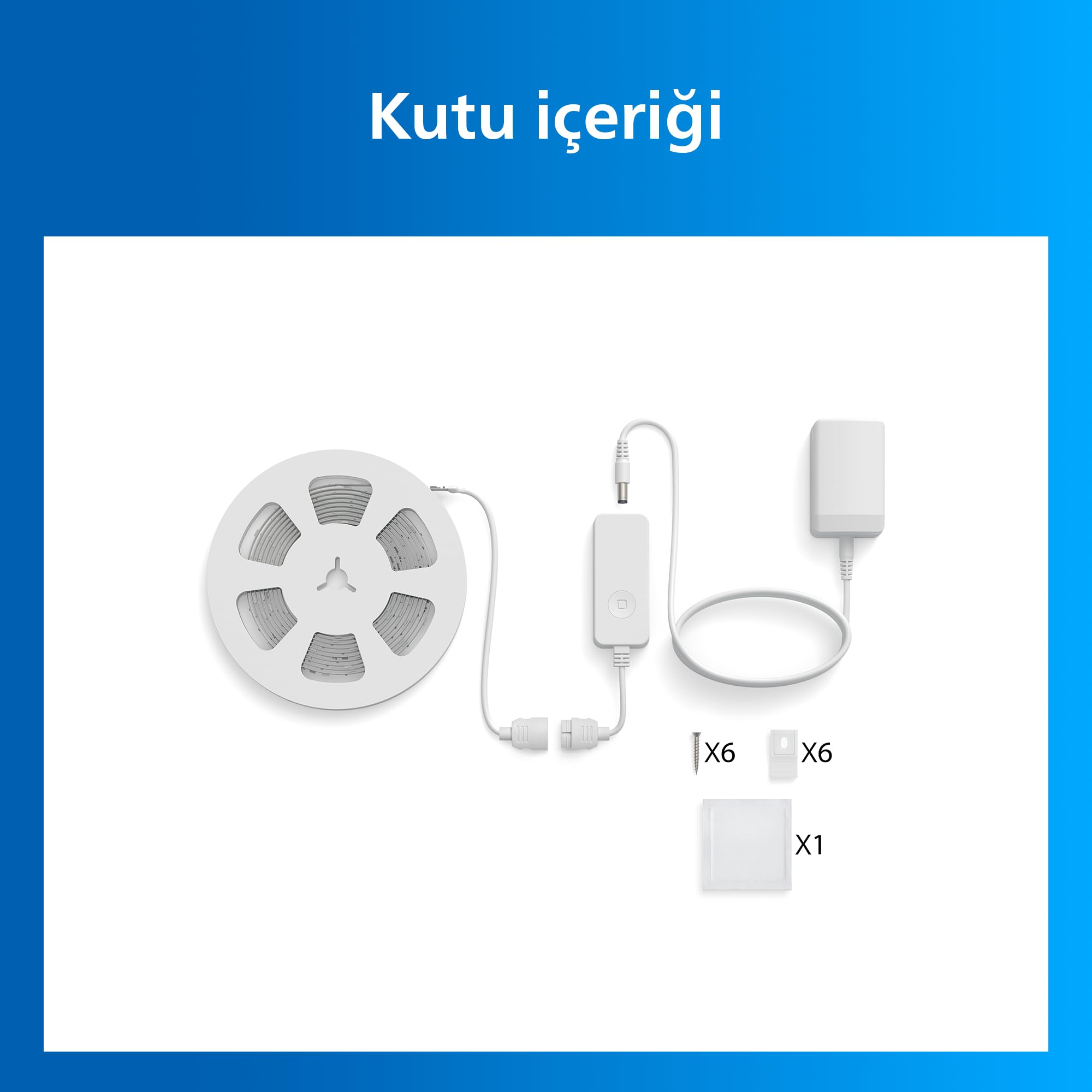 Philips Smart Lighting RGBICWW-LED-Streifen, 5 m, Typ C, Mehrfarbige Farbverläufe, Einstellbares Weißlicht, Ambientes Licht, Connected by WiZ, Alexa, Google Home, Apple Home, 1er-Pack