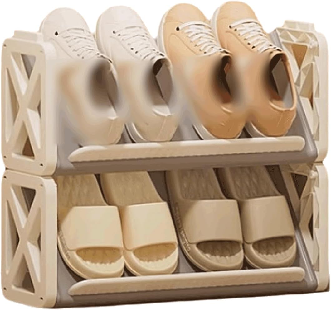 Multipurpose Plastic Shoe Rack Removable Shoe Shelf Versatile Shoe Stand Narrow Shoe Holder Floor Standing Shoe Storage Organizer Space Saving