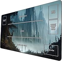 Vista 33 de Tapete de juego de cartas coleccionables AI Painting – Tapete de juego MTG con zonas, 24 x 14 pulgadas, tapete de juego MTG de alta calidad – El