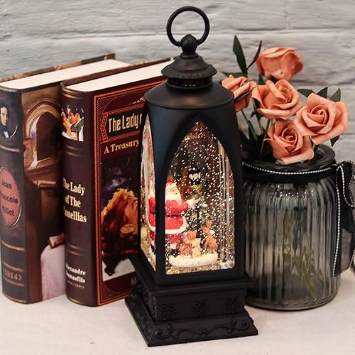 Miniatura 83 de Eldnacele - Linterna navideña musical, de globo, operada con baterías Muñeco de nieve