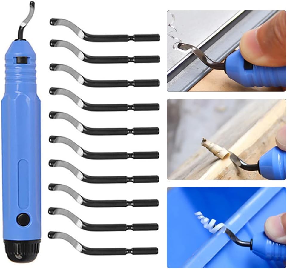 Edge Trimmer,Metal Deburring Tool Kit Deburring Cutters Set Burr Remover Hand Tool for Wood Plastic Aluminum Copper and Steel