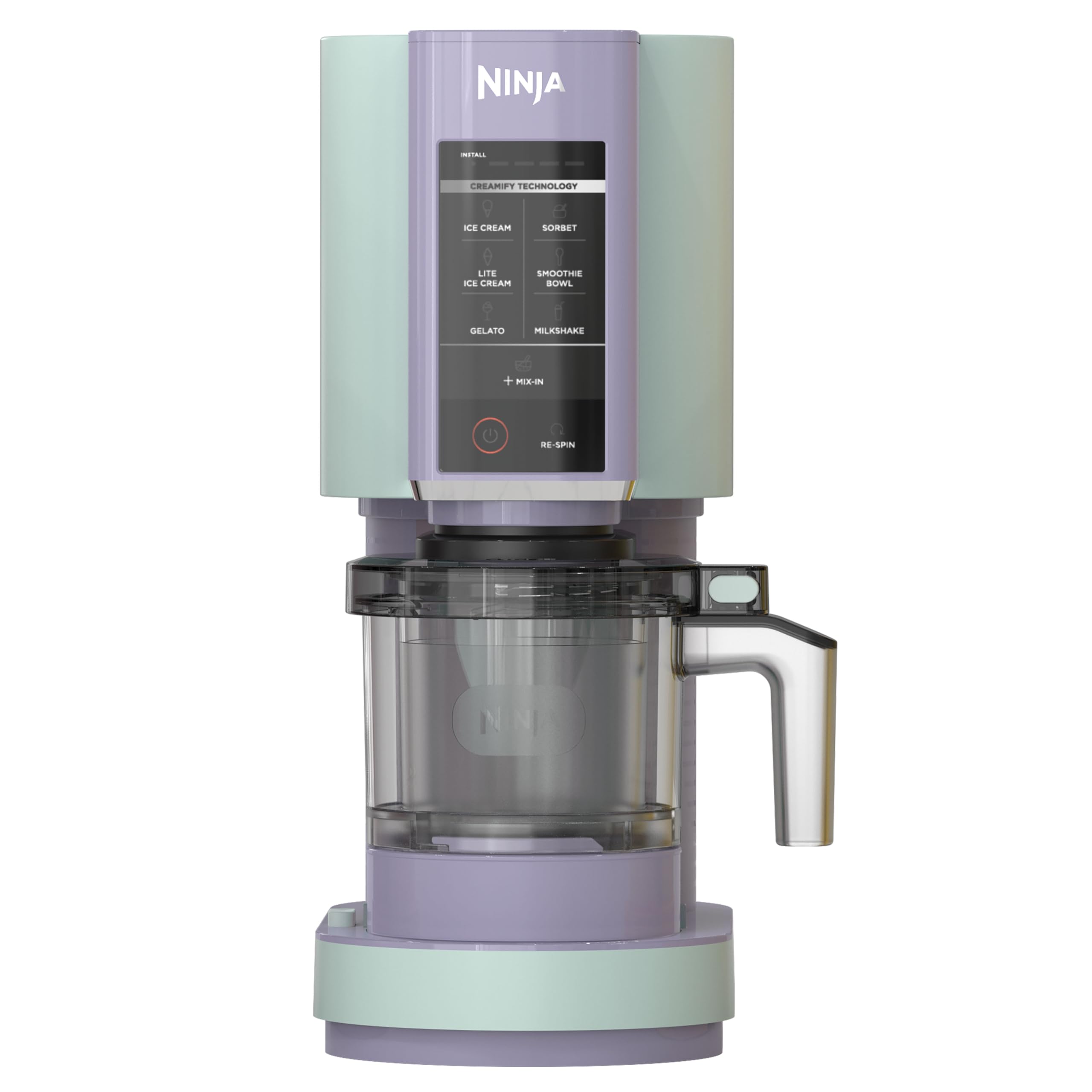 Ninja CREAMi Ice Cream Maker for Gelato, Mix-ins, Milkshakes, Sorbet, Smoothie Bowls, 7 One-Touch Programs, with (2) Pint Containers &amp; Lids, Compact Size, Perfect for Kids, Blueberry Mint, NC301MT