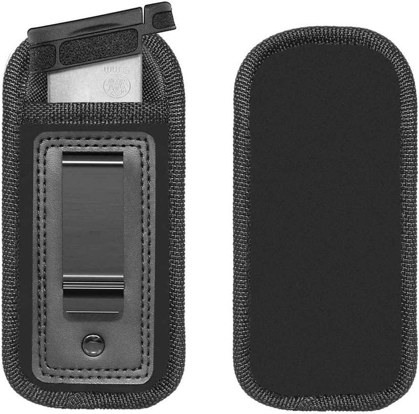 5-Pcak Universal Magazine Holster IWB Clip Concealed Carry 9mm .40 .45 | Mag Holster for Glock 26 43 Sig 1911 S&W M&P | Fits Any 7 10 15 Round Clips for All Pistols | Handgun Ammo Pouch : Sports & Outdoors