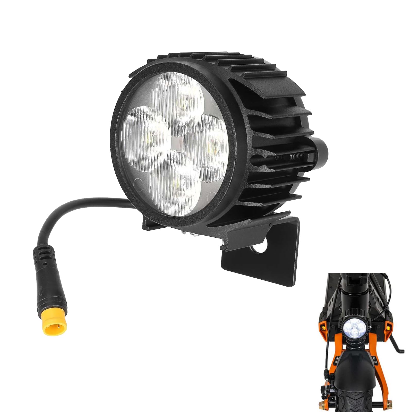 LED Headlight with Horn for Kukirin G2 Pro G2 ProDB G2 Max Lighting for Electric Scooters Scooter Lights Accessories Replacement Parts