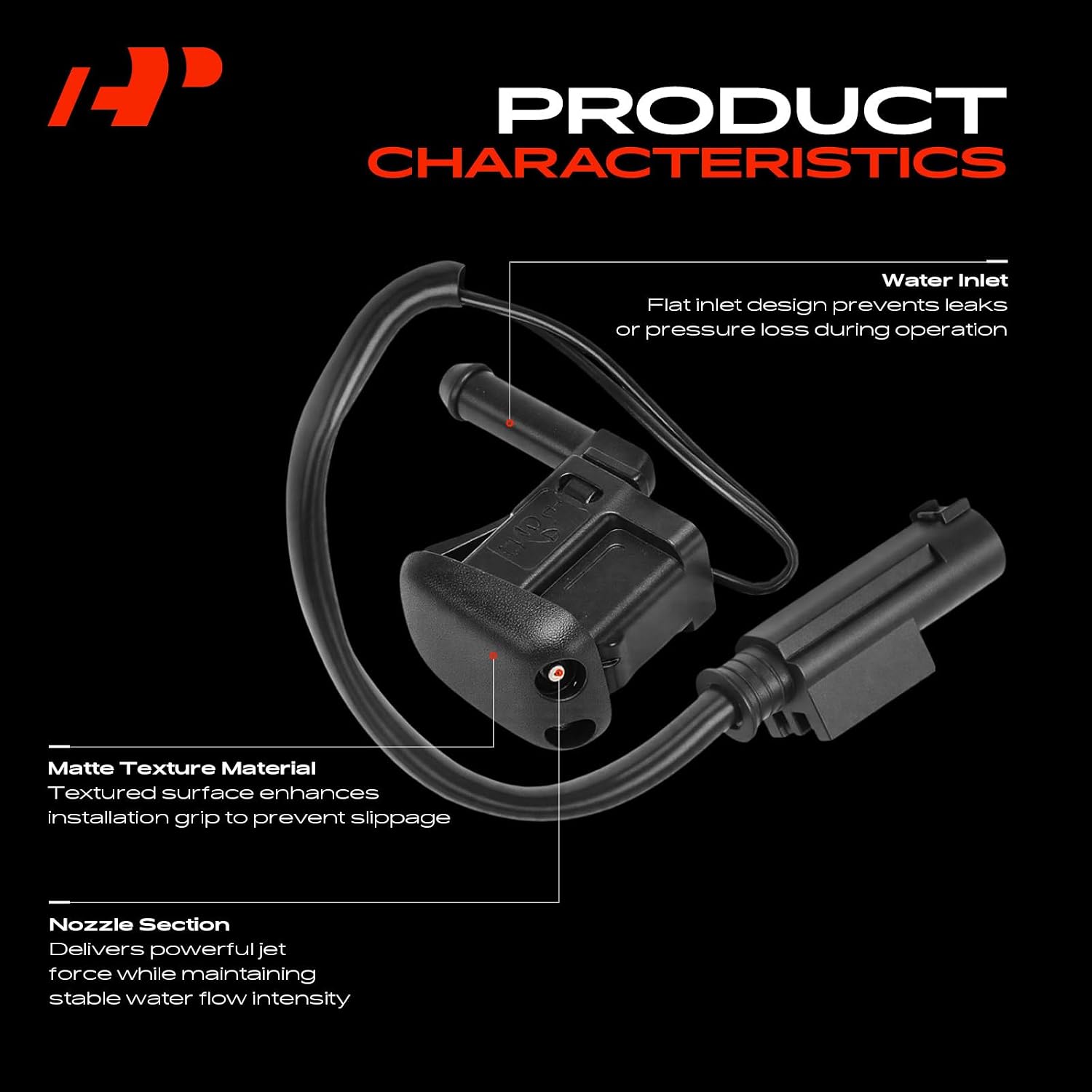 A-Premium Front Windshield Washer Nozzle Compatible with Land Rover Range Rover 2003-2012, Pack of 2