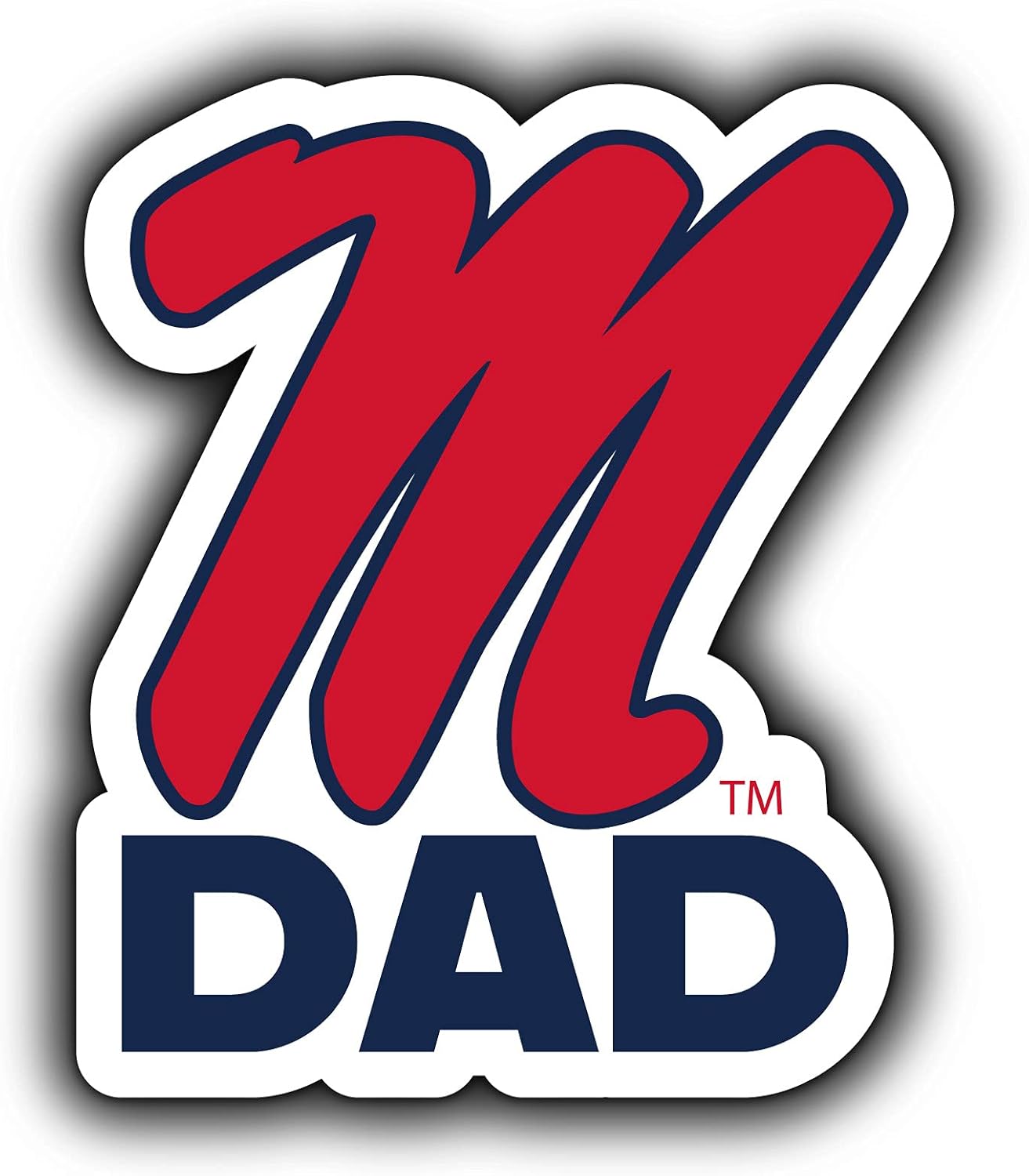 Mississippi Rebels Ole Miss 4-Inch Proud Dad Die Cut Decal Officially Licensed Collegiate Product