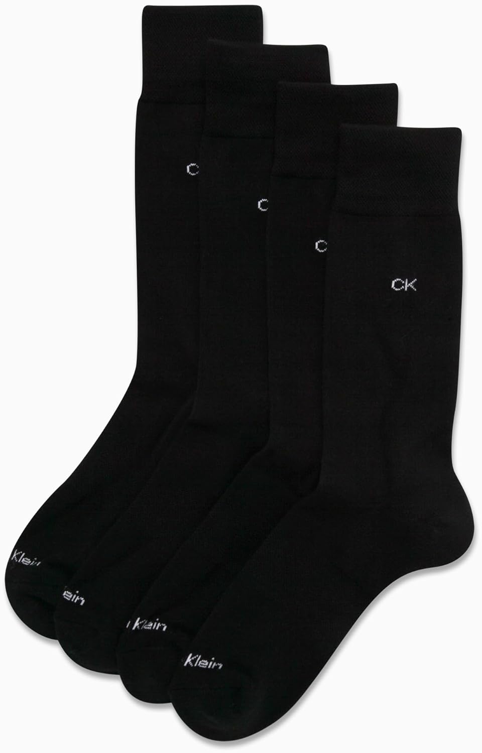 Calvin Klein Mens Dress Socks - 4 Pack Breathable Cotton Blend Cushioned Crew Socks for Work, Business and Formal Wear - Image 4