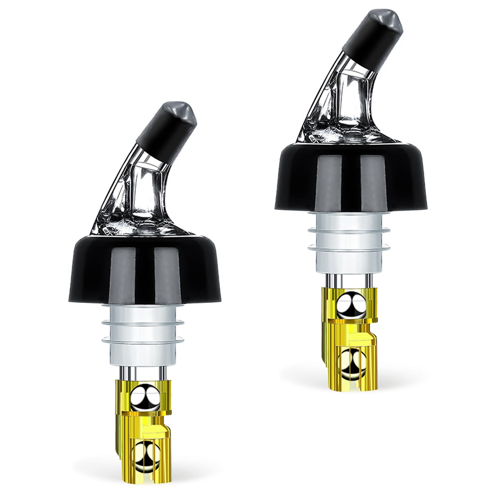 YWLUUOO Stainless Steels Ball Wine Dispenser Spout 30ml Exact Pouring Device Leak Proof Pour Spout Automatic Measured Pourer Leak Proof Wine Pourer with Steels Ball