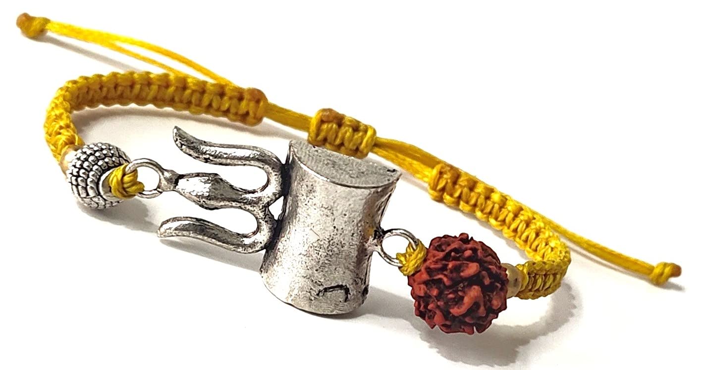 See full amazon price history chart for Saffron Shades Rakhi Bracelet OM Trishul Rudrakash Designer Band for Brother with Greeting Card, Message Card, Roli Chawal and Gift Potli | Yellow Saffron Shades Rakhi Bracelet OM Trishul Rudrakash Designer Band for Brother with Greeting Card, Message Card, Roli Chawal and Gift Potli | Yellow (B09BVY272X) Amazon Price History, Amazon Price Tracker