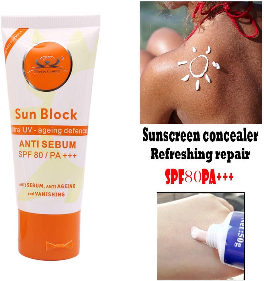 Lotion Moisturising Suncream, Dermatologist Sunscreen SPF 80 High UVA Protection Suncream Advanced Sunscreen Protection, Reduces Risk of Sun Allergies (50ML)