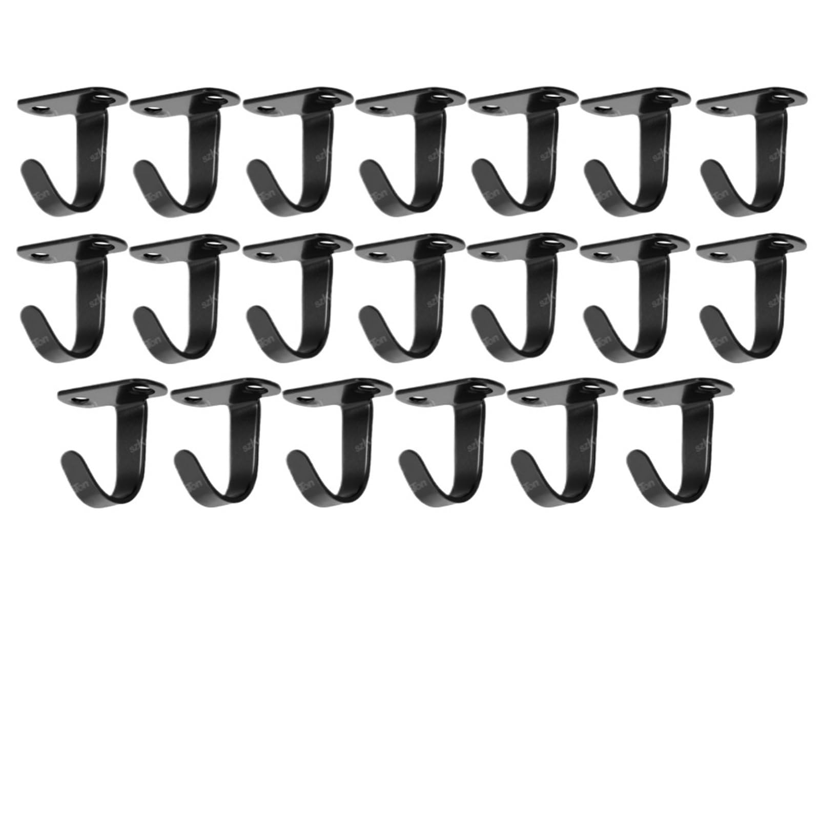 LUYSGBXR Stainless Steel Ceiling Hooks 10/30Pcs Ceiling Hooks Stainless Steel for Hanging Ornament Top Hangers for Kitchen, Plant Bathroom(20PCS-Black Kit)