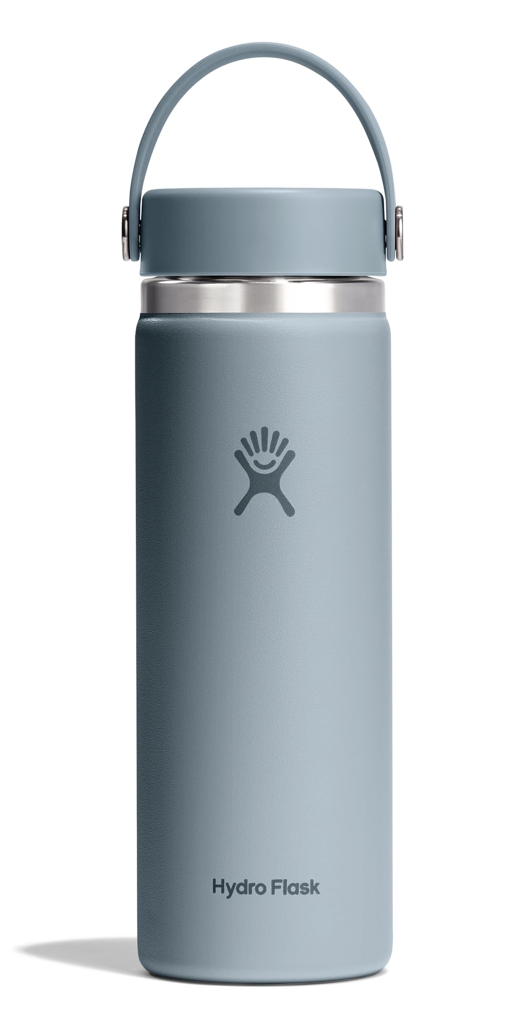 Hydro Flask Water Bottle - Insulated Stainless Steel - Wide Mouth Flex Lid, Non Spill, Leakproof and Refillable in 20 Oz Shale Gray