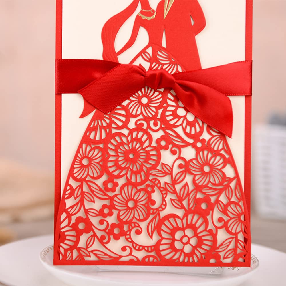 Elegant Red Color Wedding Invitations 4 Shades Of Red Wedding Colors