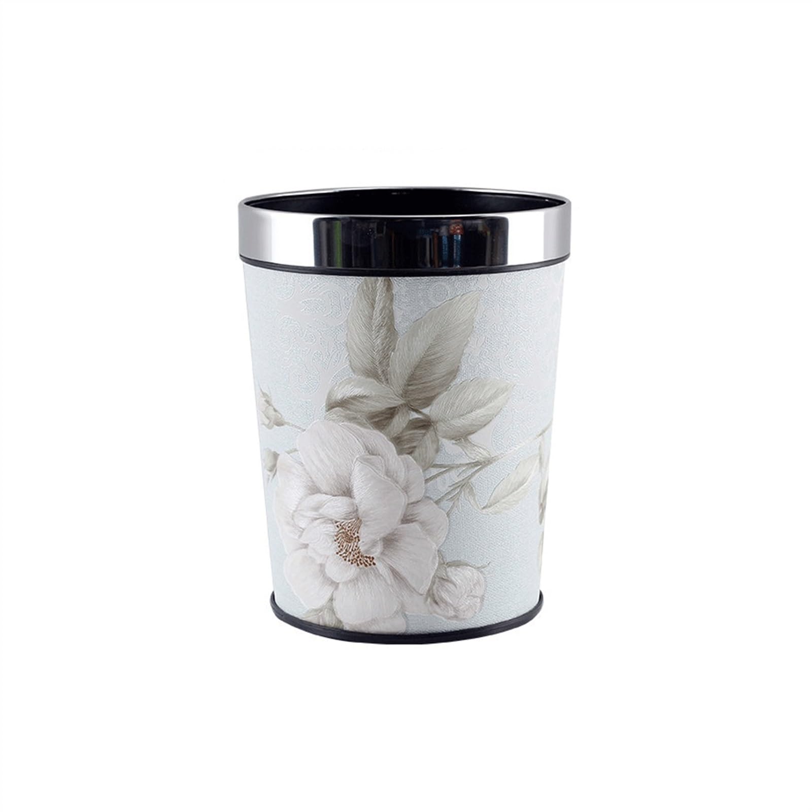 Cubo de basura papelera 13L redondo para dormitorio y cocina con aro
