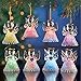 Collections Etc Color Changing Glass Angel Ornaments - Set of 8