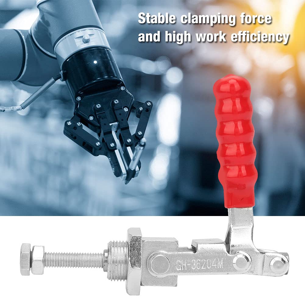 QANYEGN 1 Pack Push Pull Toggle Clamp, Stainless Steel Type Handle, Quick Release Toggle Holding Clamp Tool, Push Pull Clamp for Woodworking Jigs and Fixtures (GH-36204)