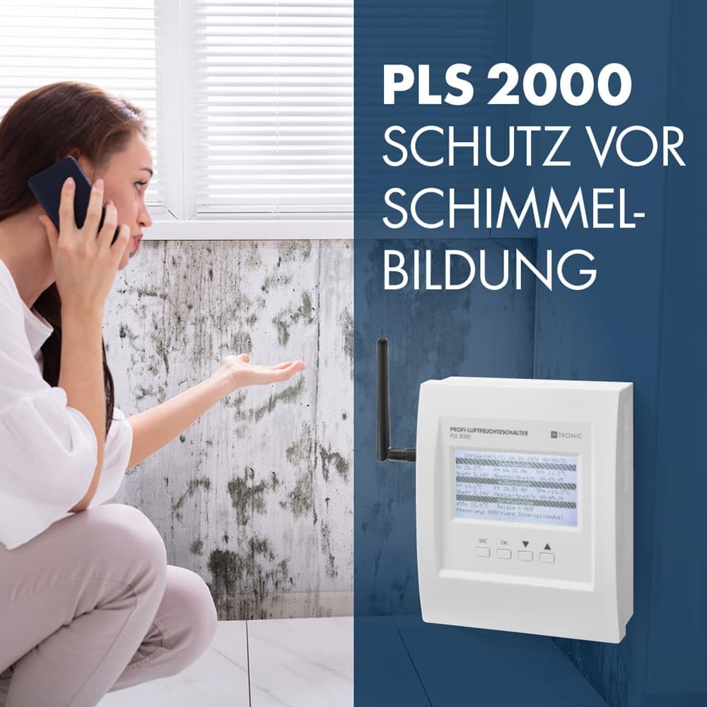 Profi-Luftfeuchteschalter PLS 2000 (Hygrostat, Feuchteregler, Kellerentfeuchtung, Feuchtigkeitssteuerung)
