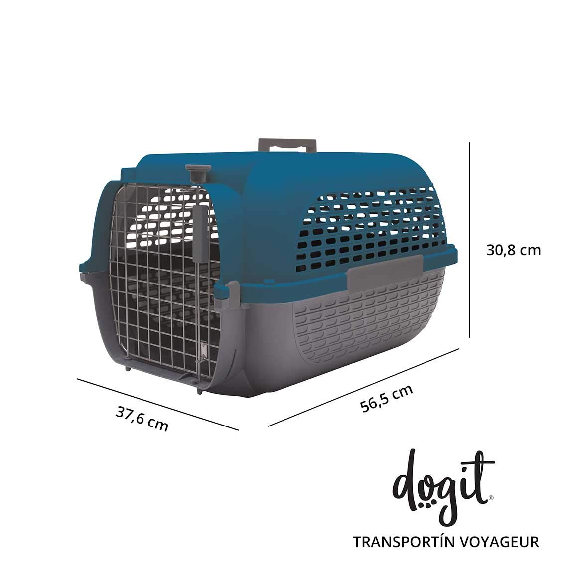 Dogit Catit Dogit Sac de Transport pour Animaux domestiques Gris et Bleu Taille M 56 x 37 x 30 cm