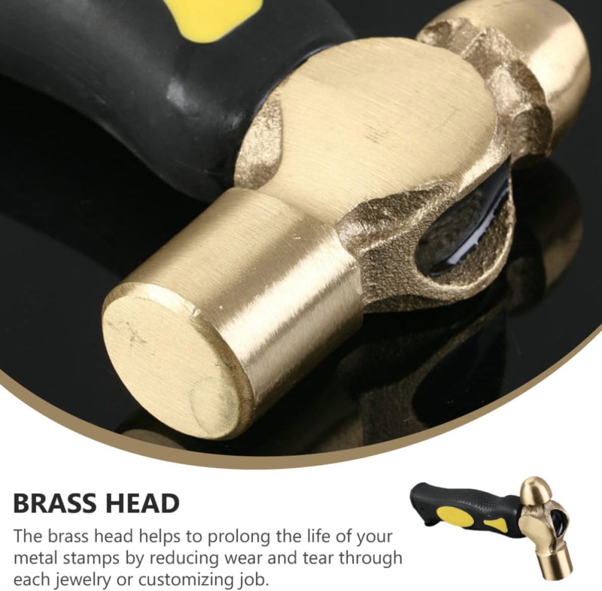 Head Brass Hammer for Jewelry Making and Stamping