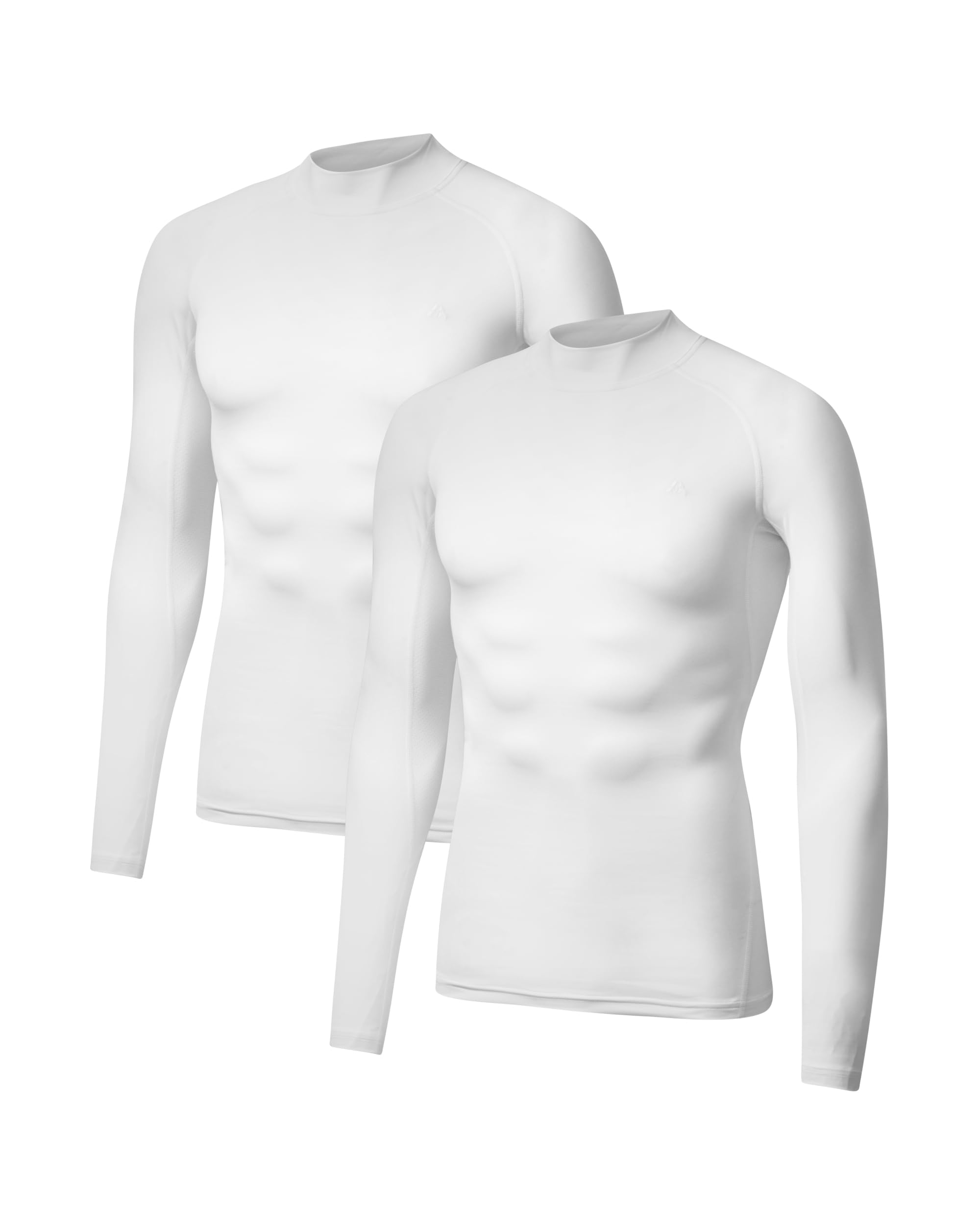 DANISH ENDURANCE Kompressionsshirt Herren, Laufshirt Langarm, Funktionsshirt Herren, Muskelshirts, Sportshirt, Baselayer, Activewear für Männer, Schnelltrocknend & Atmungsaktiv, 2er Pack