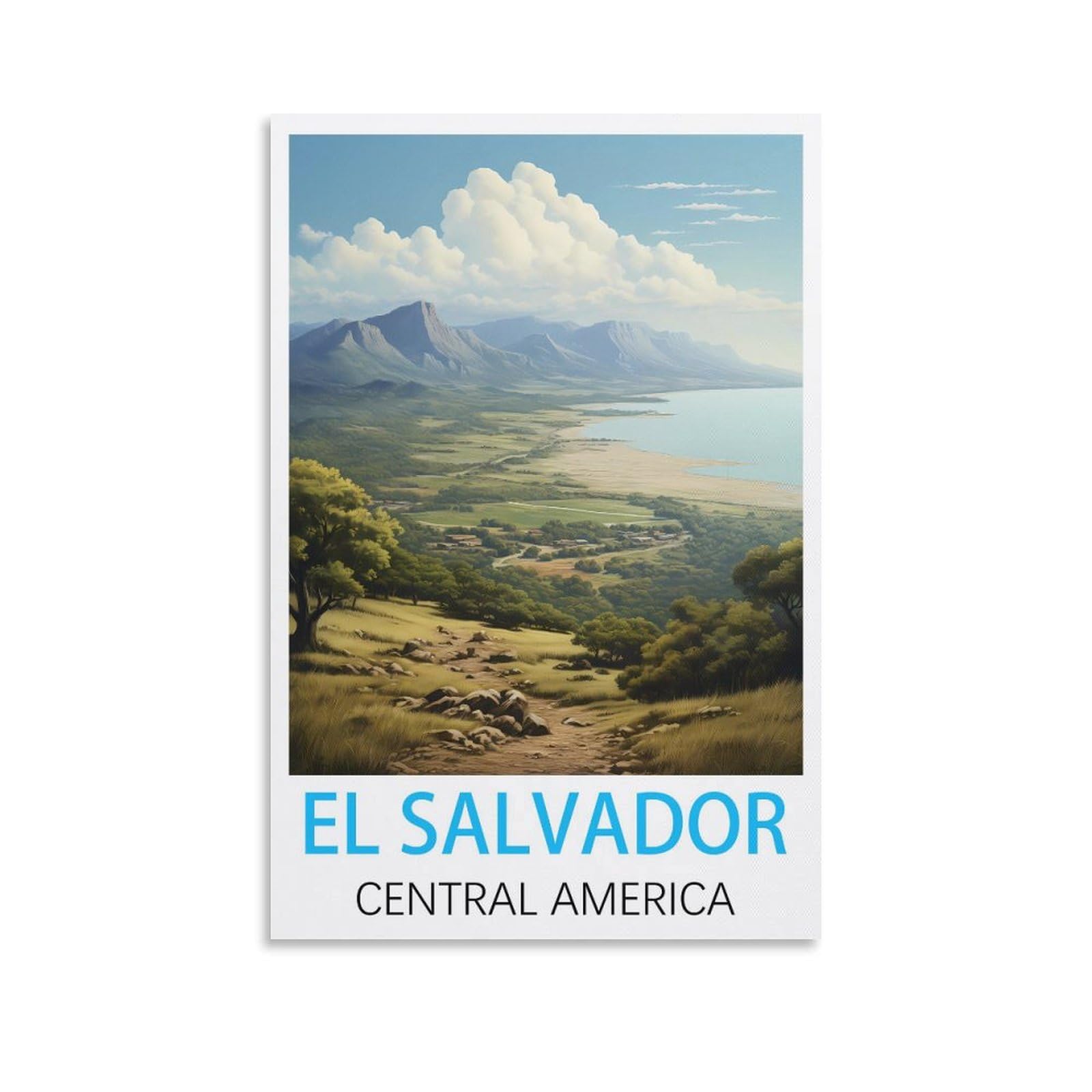 Metal Tin Sign El Salvador Central Americas Garden & Kitchen Poster, Inspirational Sign Home Wall Art Decor for Home Kitchen Bar Club Decoration 30x40cm
