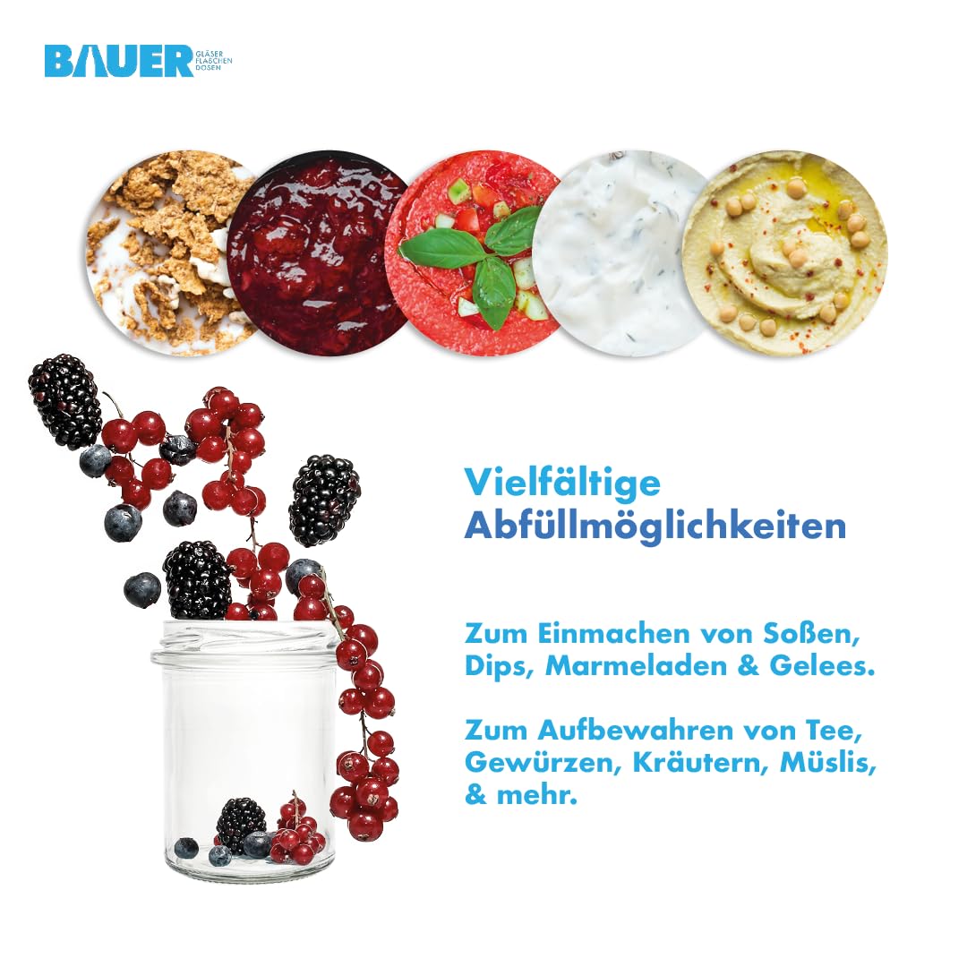 flaschenbauer Set von 24/48/96 Mini Einmachgläser 53ml - Schraubgläser mit Gold-Twist-Off Deckel 43mm, Ideal für Marmelade, Honig, Gewürze, Konservieren & Geschenkideen - 96 Stück