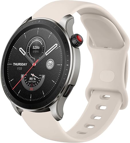 Miniatura 1 de Correa de repuesto para Amazfit GTR 4  GTR 3 ProGTR 3  GTR 2e  GTR 2  GTR 1.850 in  Amazfit Bip 5 Smart Watch, 0.866 in de silicona suave, correa