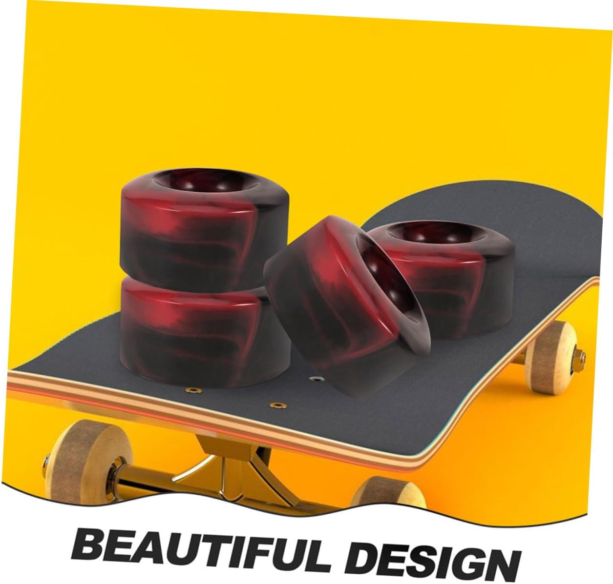 4pcs Skate Wheels Roller Wheels Replacements Parts Smooth Stable Skating Wear Resistant Pu Material for