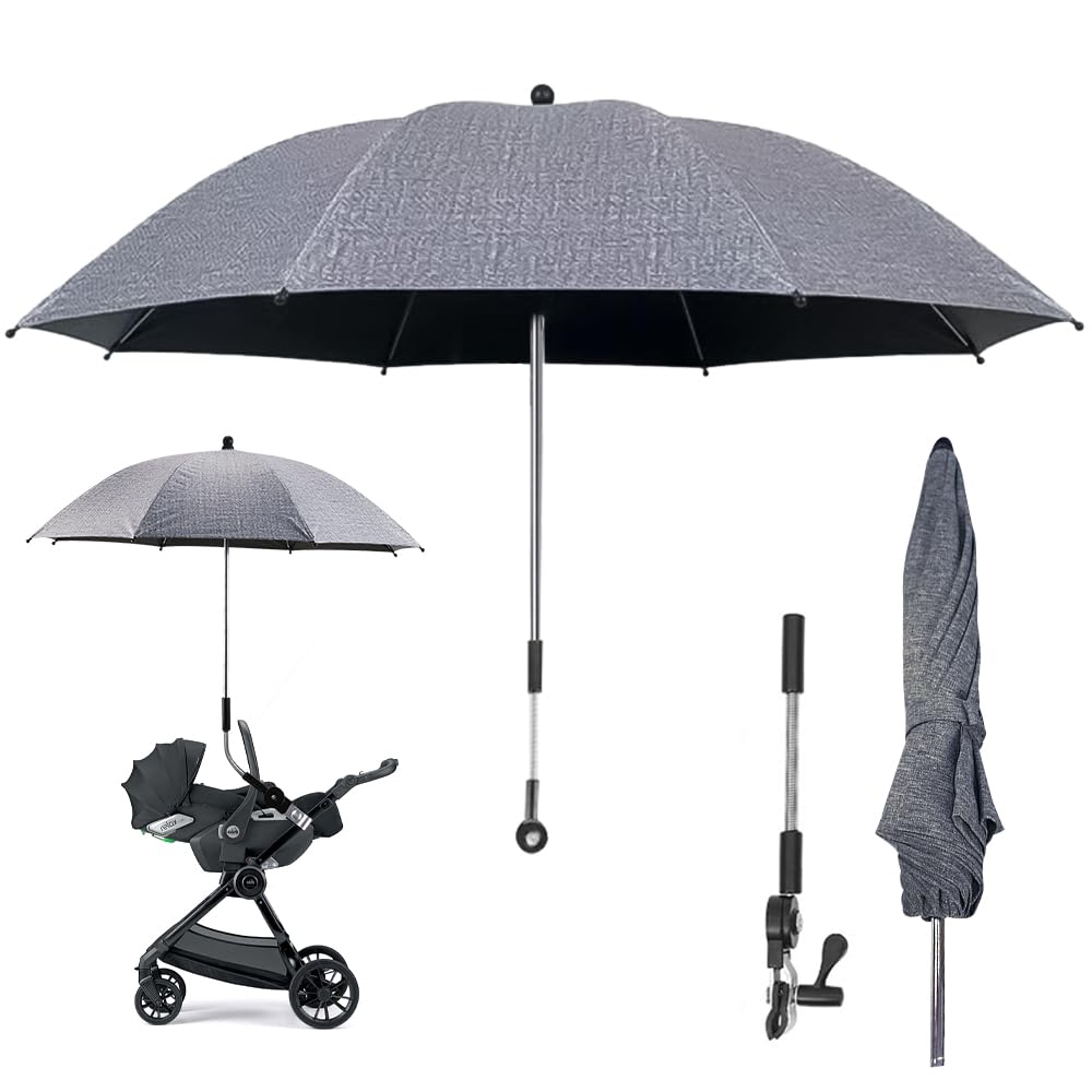 Mineup Parasol et universel Ombrelle UV 50+ pour poussette et Landau, 75 cm