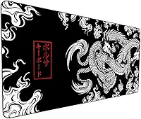 Mouse Pad Gamer Extra Grande Speed Anti Derrapante Profissional Desk Pad Large Wide 90x40 -Dragão Chines Japones