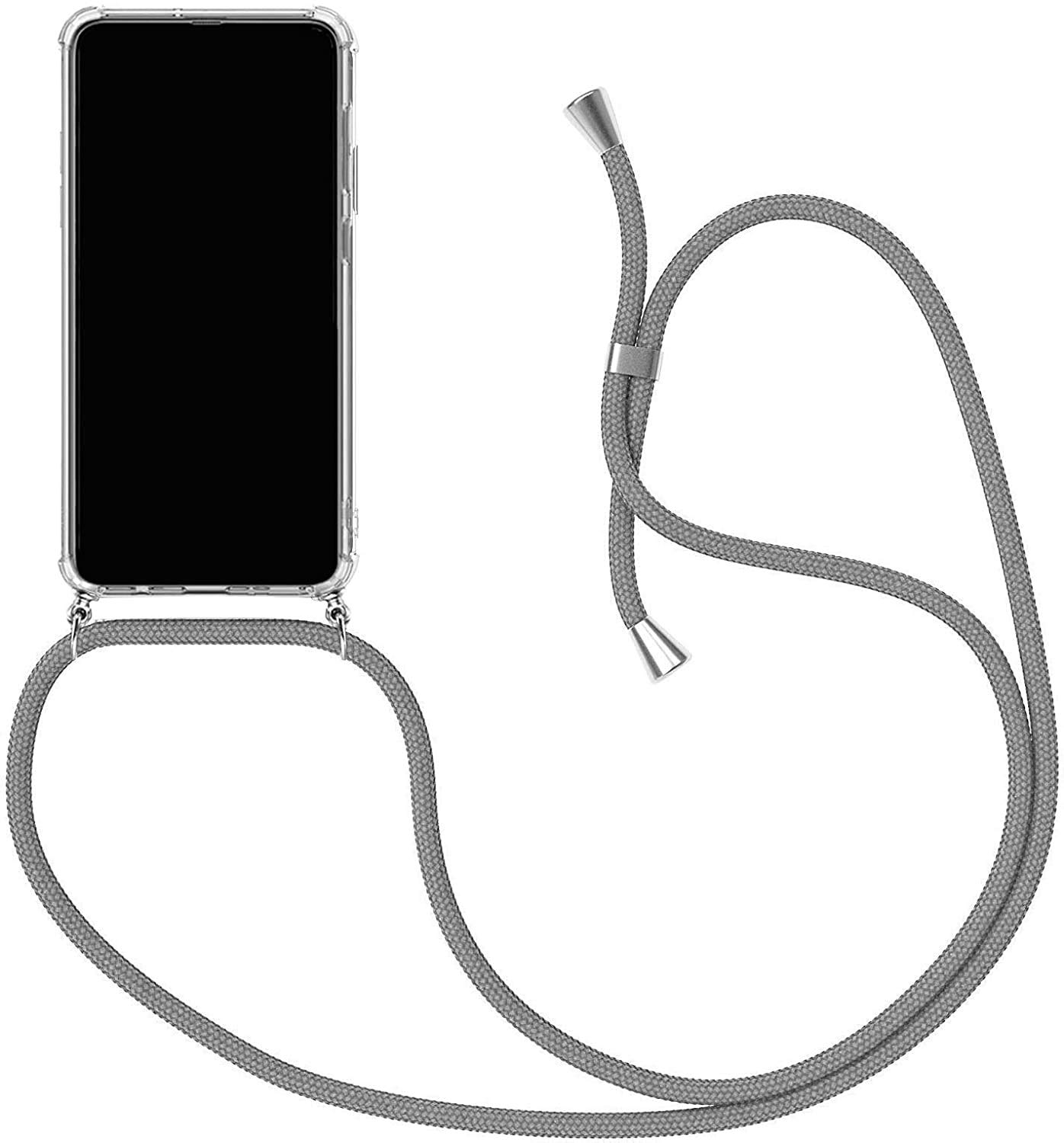 ZhuoFan Cordon Coque Pour Oppo A74 5G [6.5"] Violet Antichoc Souple Silicone Collier Housse De Protection - Réglable Lanyard 160cm De Long - Étui à Bandoulière Et Cordon