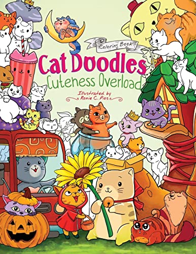 Cat Doodles Cuteness Overload Coloring Book for Adults and Kids: A Cute and Fun Animal Coloring Book for All Ages image 2