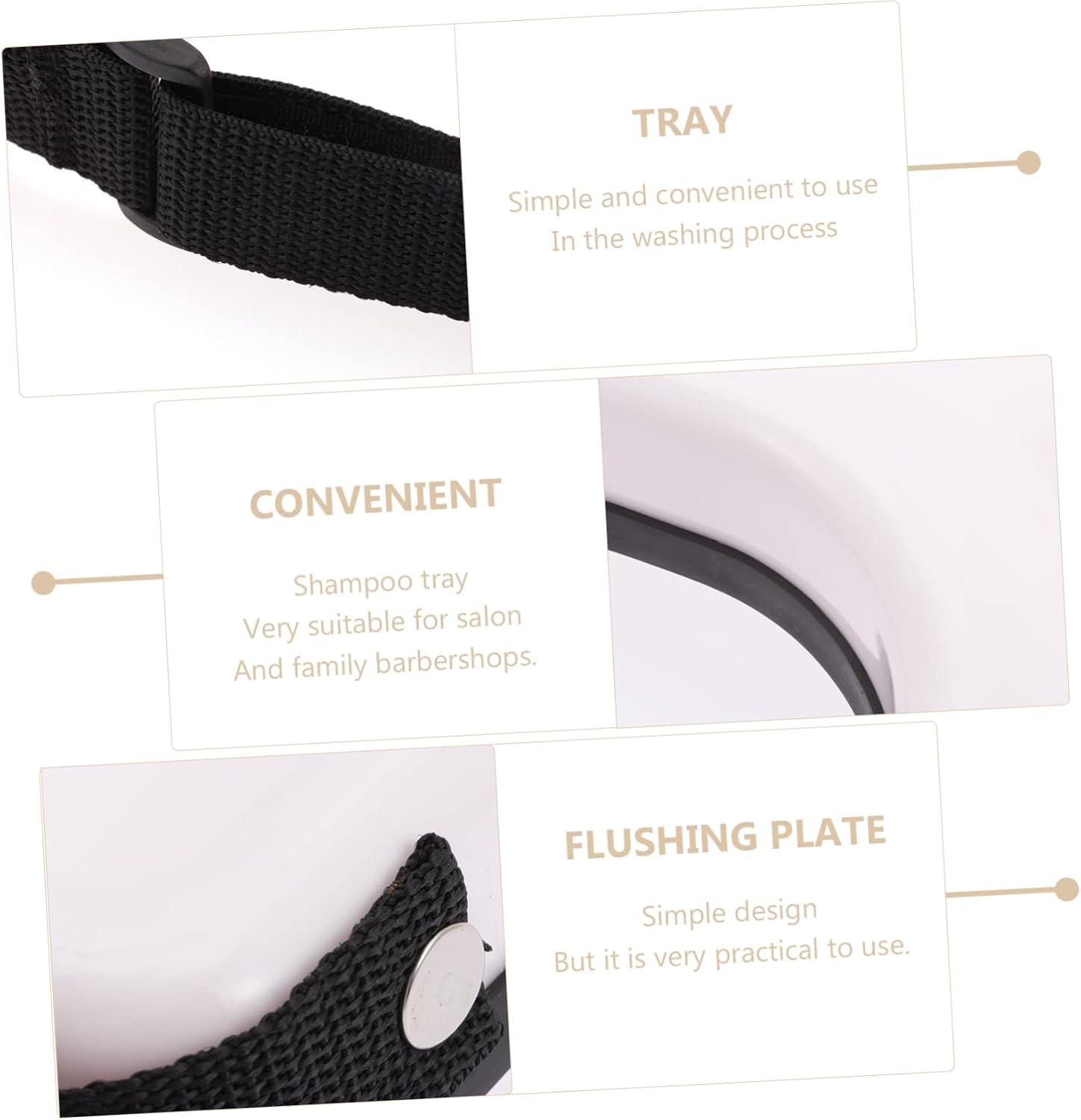 Portable Plastic Shampoo Tray for Salon Home Use Ergonomic Hair Washing Basin with Neck Rest Lightweight Durable Easy to Clean Hair Washing for Barbers