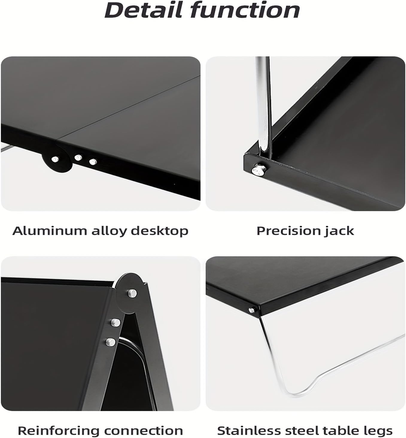 Outdoor Mini Folding Table, Ultra-Light Aluminum Alloy Portable Camping Table with Stainless Steel Legs, Small Foldable Desk for Hiking, Backpacking, Picnic, Travel, Easy Storage, Max Load 8kg