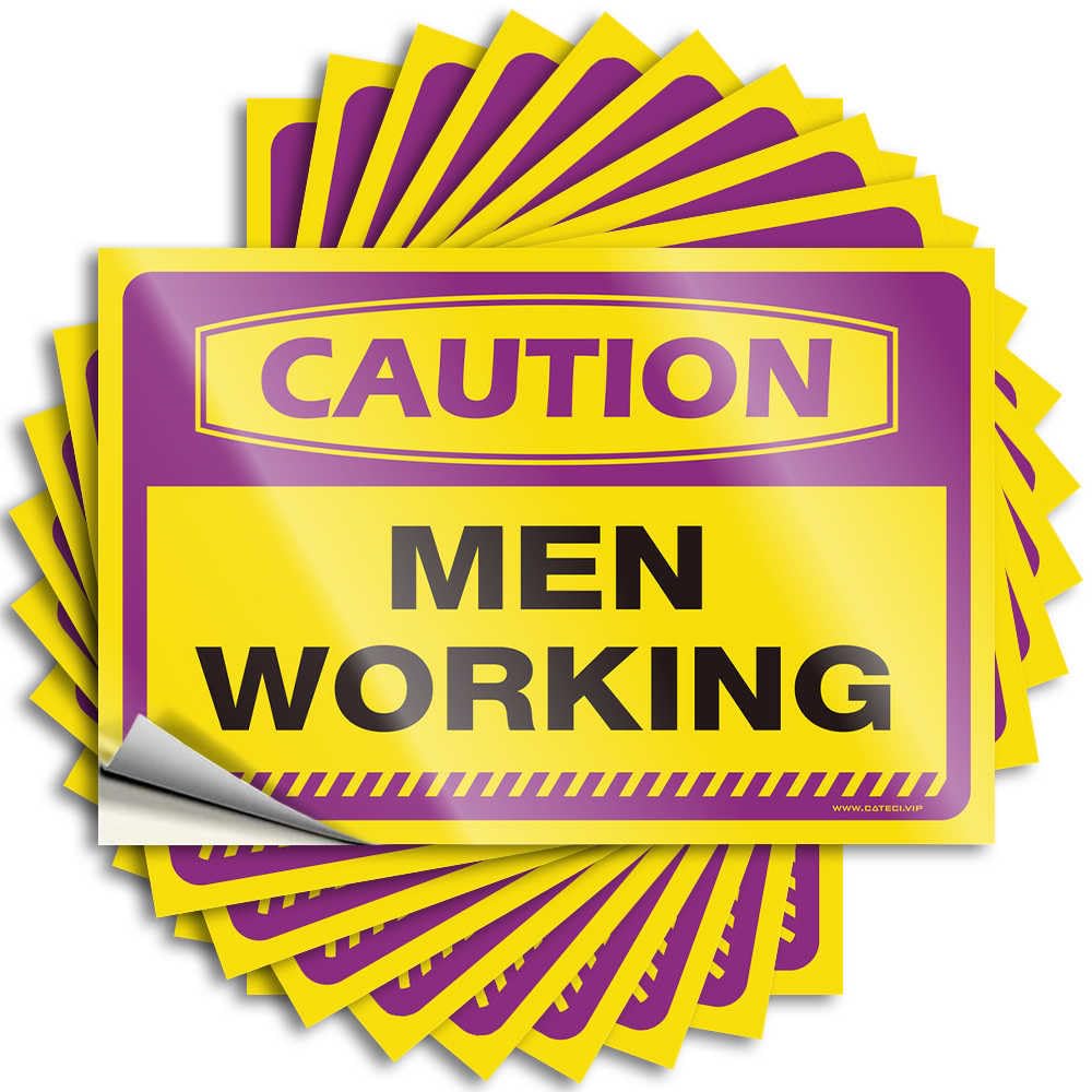 Fzfn Men's Colour Great, Bumper Cover Caution Working | Boys Rv Decor Sets(6X9cm)