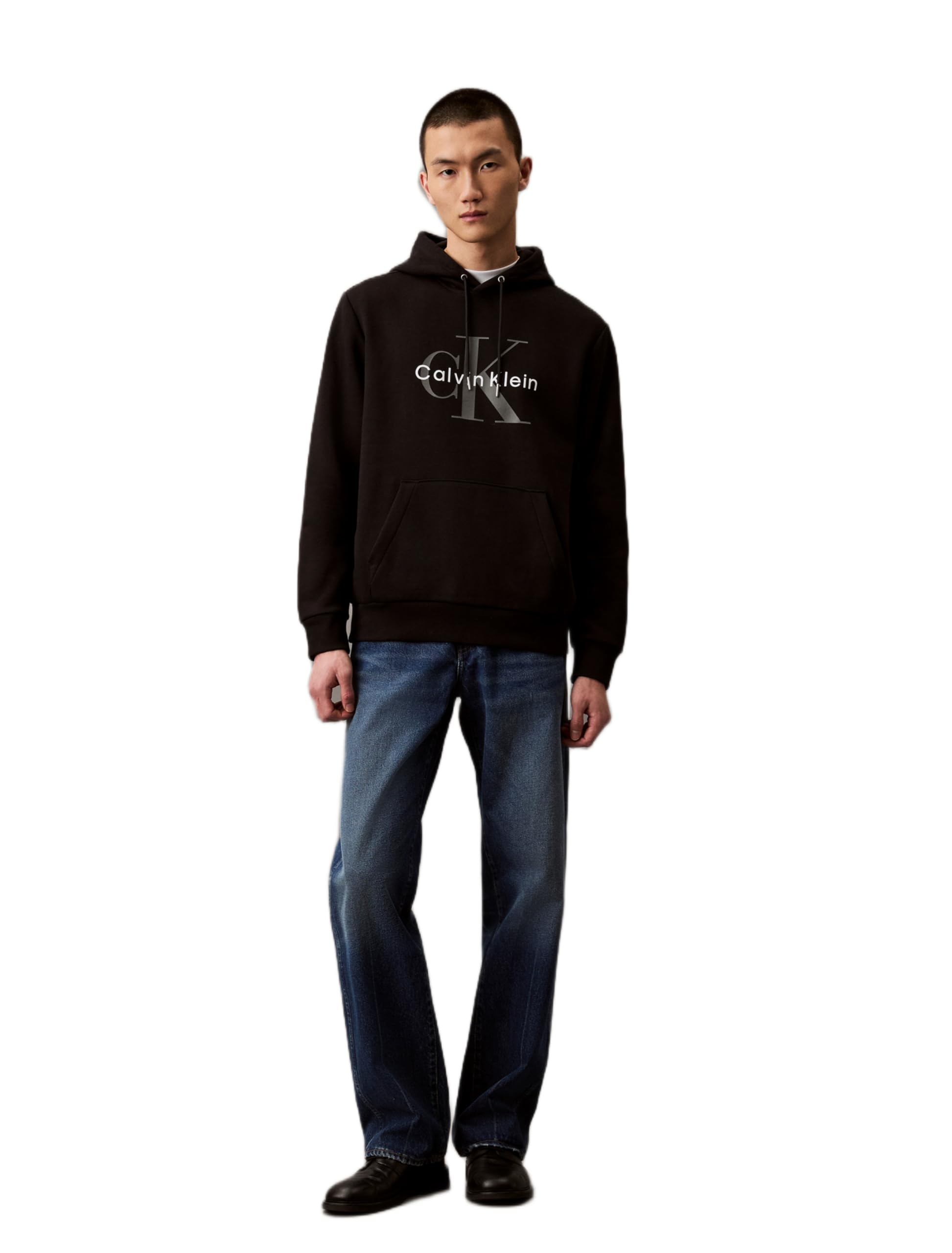 Calvin Klein Jeans Men's Long Sleeve Monologo Fleece Hoodie
