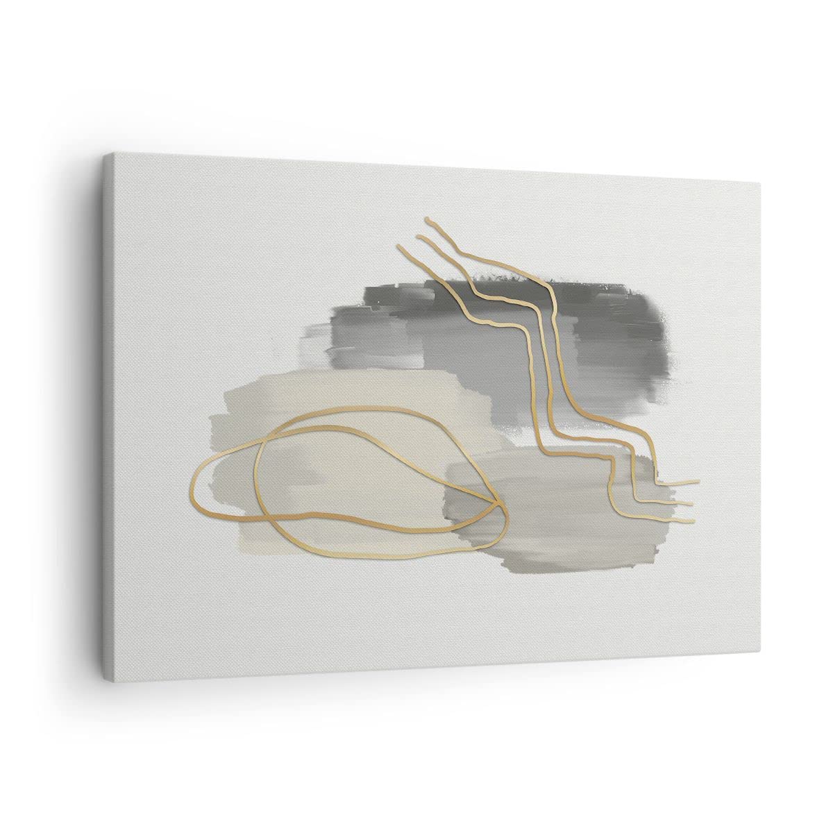 Tableau decoration murale 70x50cm premium au style abstrait doré