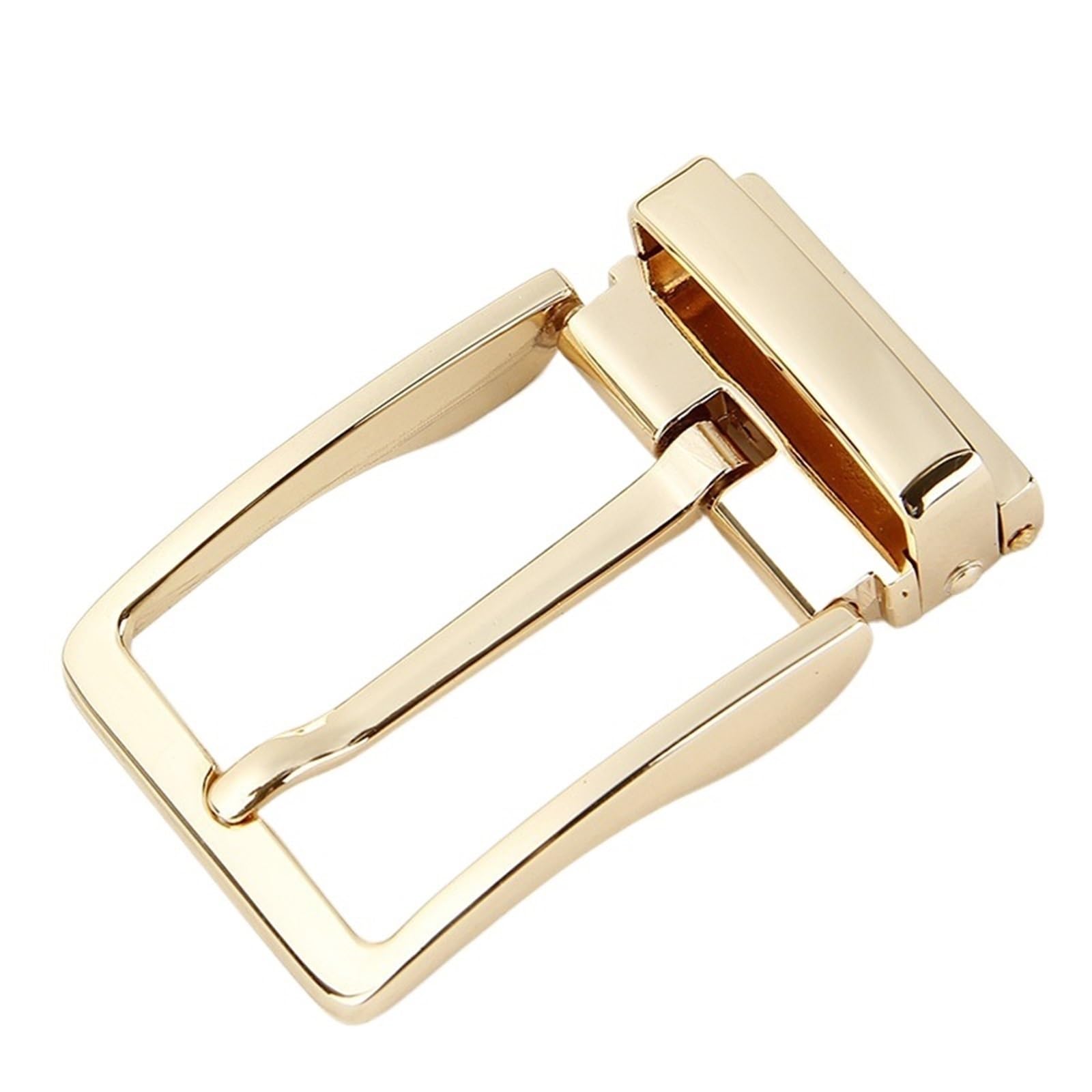 LUOHANUS Men Belt Buckle Reversible Clip Buckle Accessories for 3.3-3.4cm Wide Belt(Gold)