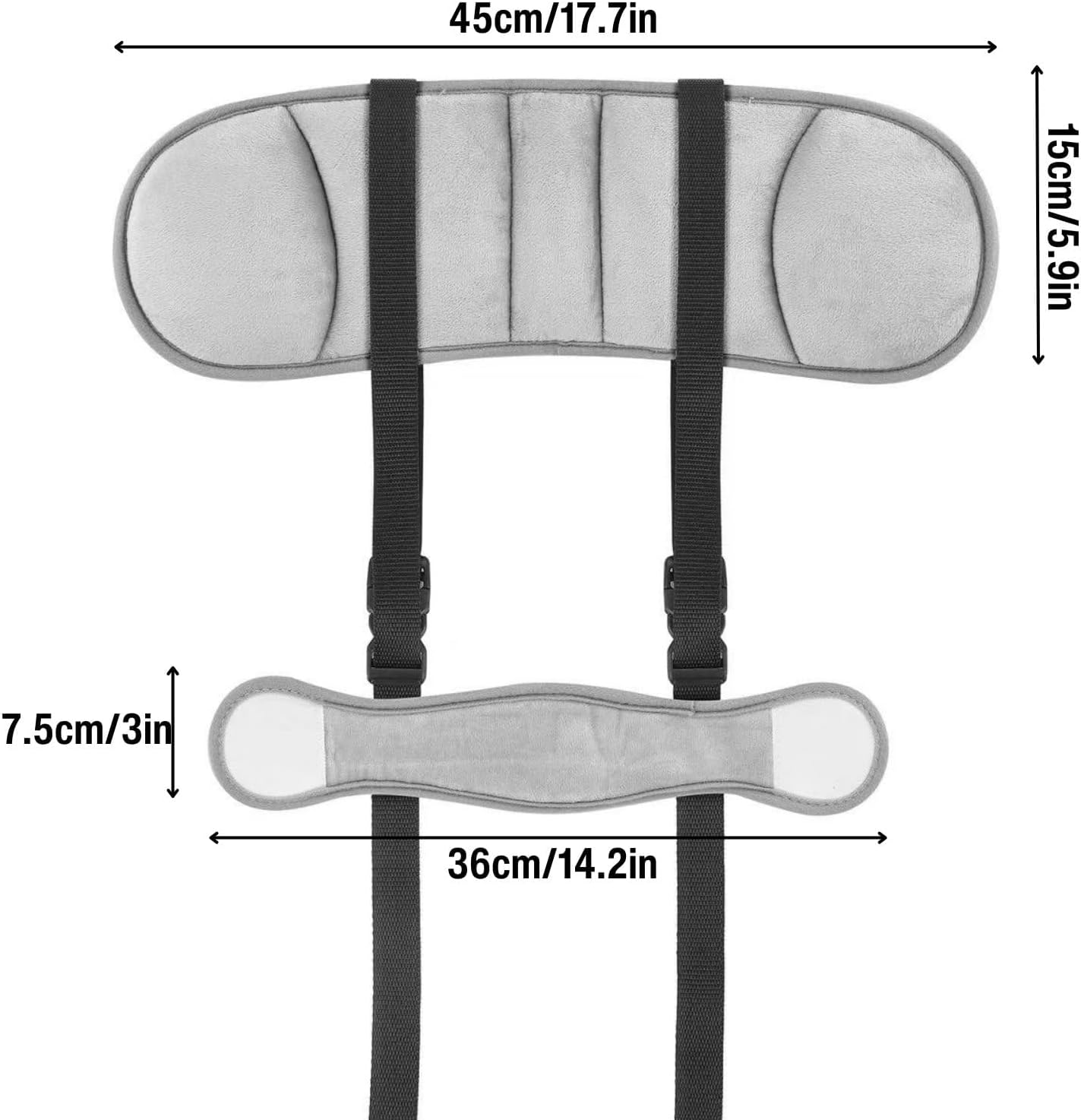 Car Seat Head Support for BMW 5 Series 2025 2024 2023, Toddler Sleep Positioner Baby Neck Relief Headrest Strap Breathable Safety Protection Belt