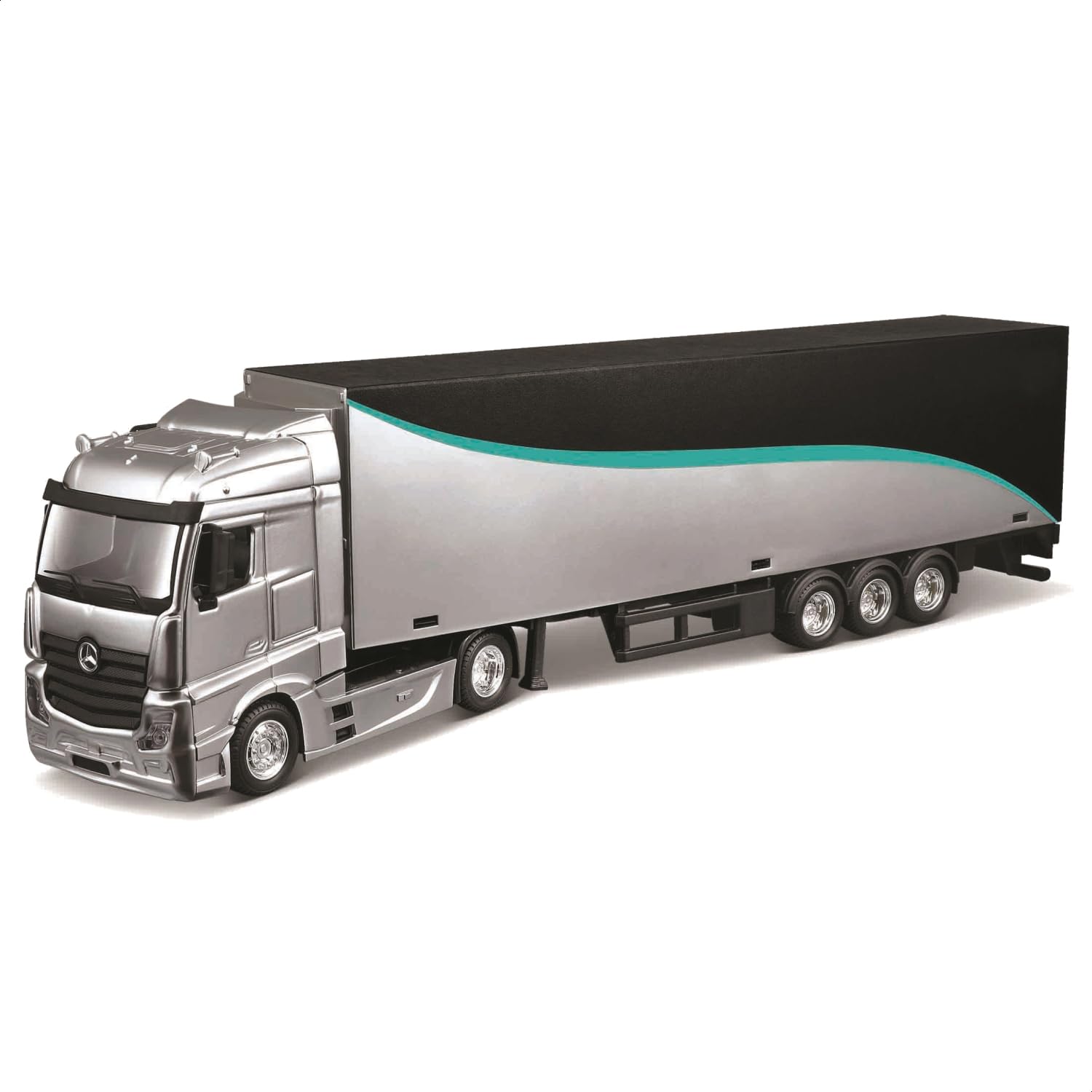 Bburago F1 Formula 1 MERCEDES AMG RACING TRANSPORTER W15 (2024) - RUSSELL - 1:43 Scale - Incredibly Detailed Die-Cast Replica Collectible Vehicle Model