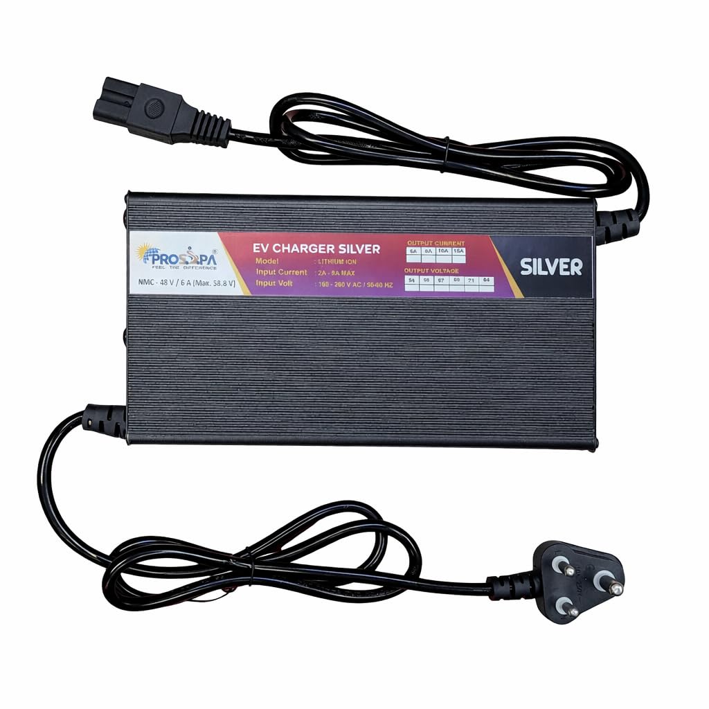 Lithium Ion Battery Charger for 48 Volt, Nominal Voltage : 48.1 V, Maximum Charginng Current : 6 Amps, Maximum Charging Voltage : 54.6 Volt (1, Black, No. of Series = 14S)-image-44