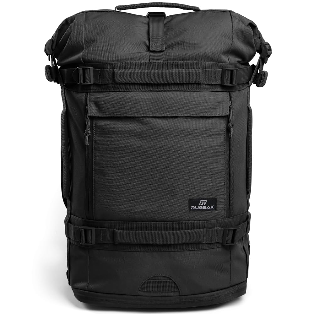 Explorer | Rolltop Rucksack Herren & Damen [30-40L] 18“ laptop backpack | Handgepäck Reiserucksack groß | Wasserabweisend | Weekender für Arbeit Uni Wandern Outdoor Survival Travel Camping und Gym