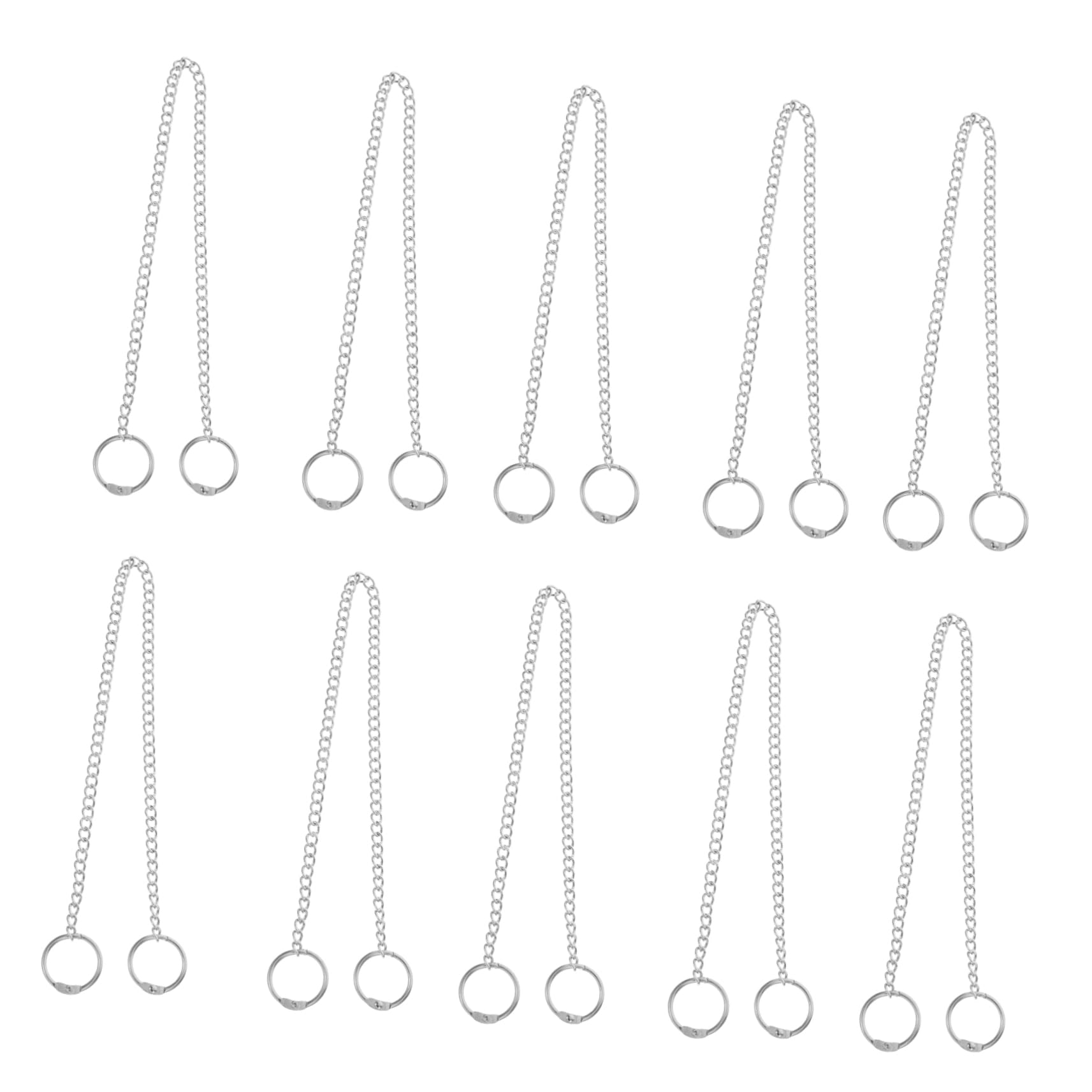 PRETYZOOM 20pcs Tag Chain Holders Plant Large Indoor Hanging Garden Round Decorative Outdoor Hooks Stainless Ornament Hook Metal Bird Feeder Hook Metal Chain Ornaments Hangers Iron Silver