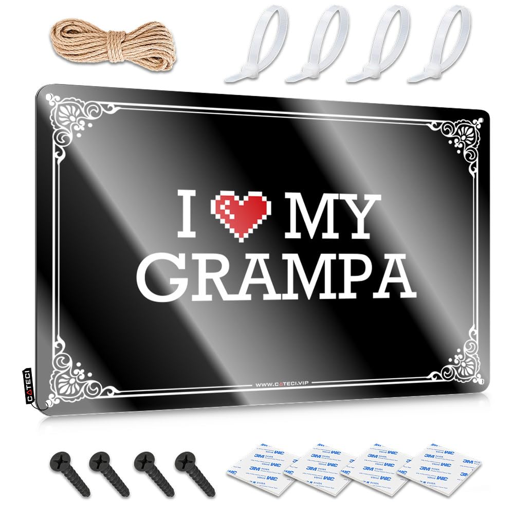 Necessities Cool Wall Art Accessories | I Love My Grampa Vintage Playroom Decoration(30X40CM)