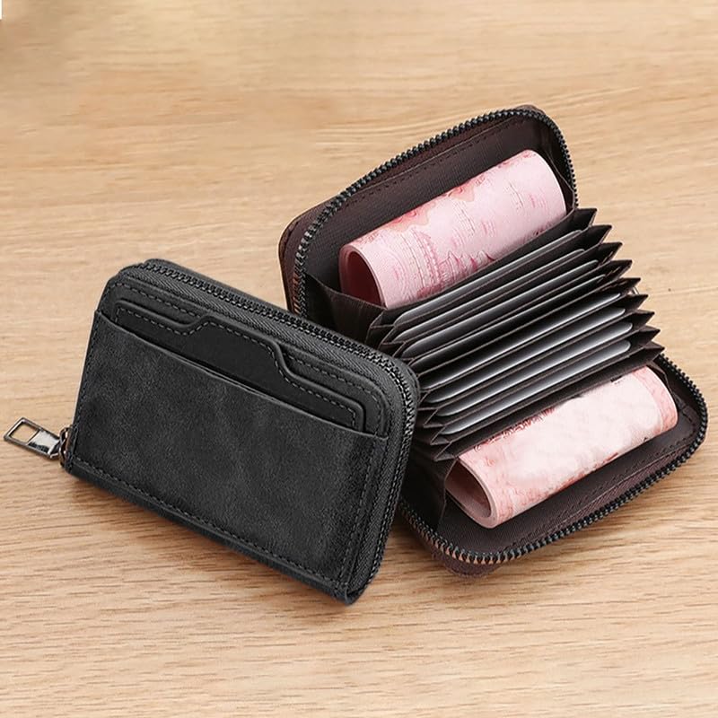 Men's Blocking Genuine Credit Card Case Holder Security Travel Wallet(Grey)4