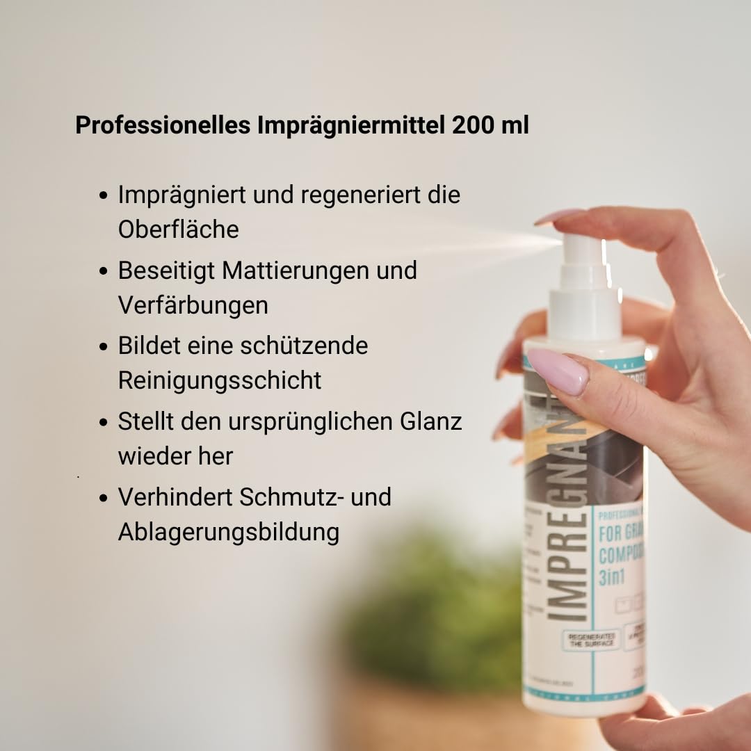 GRANMASTER Horizon Granitspüle mit Wasserhahn 1 Becken mit Siphon, Spüle Arbeitsplatte Küchenspüle mit Wasserhahn, 59 x 50 x 20,3 cm Spüle mit Abtropffläche aus Granit, Schwarz Metallic